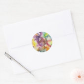 Sticker Rond Aquarelle Abstraite (Enveloppe)