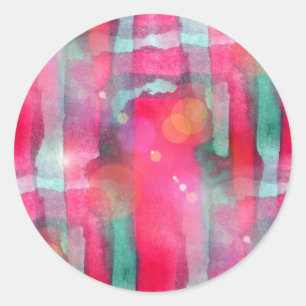 Sticker Rond Aquarelle abstraite peinte