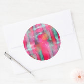 Sticker Rond Aquarelle abstraite peinte (Enveloppe)