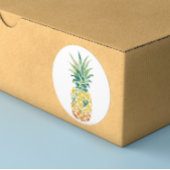 Sticker Rond Aquarelle ananas