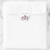 Sticker Rond Aquarelle Anémonique Floral (Sac)
