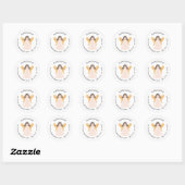 Sticker Rond Aquarelle Angle adresse de retour (Feuille)