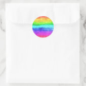 Sticker Rond Aquarelle arc-en-ciel (Sac)