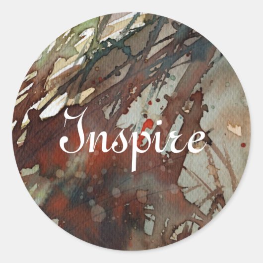 Sticker Rond aquarelle arrière - plan (Devant)