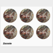 Sticker Rond aquarelle arrière - plan (Feuille)