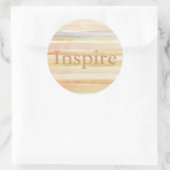 Sticker Rond Aquarelle art arrière - plan, texture (Sac)