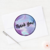 Sticker Rond Aquarelle Artsy Merci (Enveloppe)