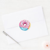 Sticker Rond Aquarelle avec glace et arrosage sur blanc (Enveloppe)