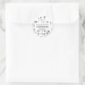 Sticker Rond Aquarelle blanche noire Chamomile Thé maison (Sac)
