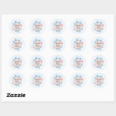 Sticker Rond Aquarelle bleu Dusty Succulent 30e anniversaire (Feuille)