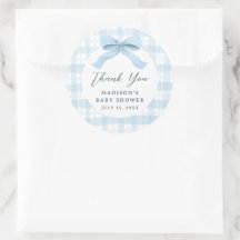 Aquarelle bleu foncé, plaid et Baby shower de la c
