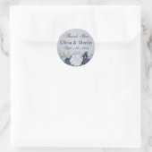 Sticker Rond Aquarelle bleu rustique (Sac)