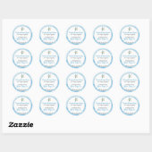 Sticker Rond Aquarelle bleu Starfish Plage savon artisanal (Feuille)