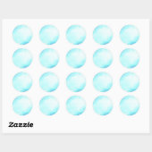 Sticker Rond Aquarelle bleue Sky Arrière - plan (Feuille)