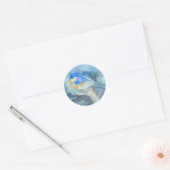 Sticker Rond Aquarelle Bluebird (Enveloppe)