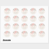 Sticker Rond Aquarelle Blush et Taupe Produit Business (Feuille)