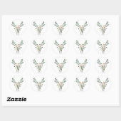 Sticker Rond Aquarelle Boho Cotton et Eucalyptus Boho (Feuille)