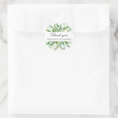 Sticker Rond Aquarelle bois verdure mariage merci (Sac)