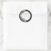 Sticker Rond Aquarelle botanique hiver (Sac)