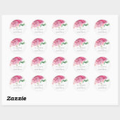Sticker Rond Aquarelle botanique rose Mariage floral (Feuille)