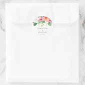 Sticker Rond Aquarelle botanique tropicale Mariage floral (Sac)