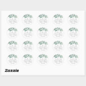 Sticker Rond Aquarelle botanique Verdure Eucalyptus (Feuille)