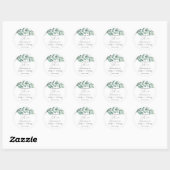 Sticker Rond Aquarelle botanique Verdure Eucalyptus (Feuille)