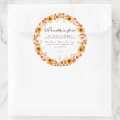 Sticker Rond aquarelle bougie de fleurs d'automne (Sac)