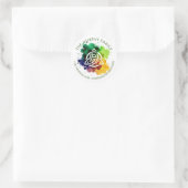 Sticker Rond Aquarelle Celtique Grunge colorée Design (Sac)