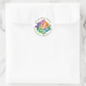 Sticker Rond Aquarelle Celtique Grunge colorée Design (Sac)