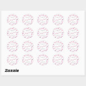 Sticker Rond Aquarelle cerise Merci personnalisé (Feuille)