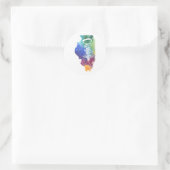 Sticker Rond Aquarelle Chicago (Sac)