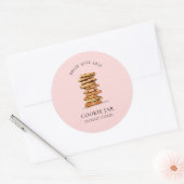 Sticker Rond Aquarelle Chocolat puce biscuit boulangerie (Enveloppe)