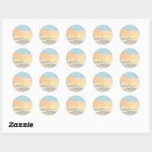 Sticker Rond Aquarelle ciel pastel | Vous aimez (Feuille)