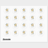 Sticker Rond Aquarelle Citrons Grossesse (Feuille)