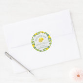 Sticker Rond Aquarelle Citrons siciliens Limoncello fait maison (Enveloppe)