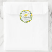 Sticker Rond Aquarelle Citrons siciliens Limoncello fait maison (Sac)