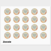 Sticker Rond Aquarelle Citrouille maison Folio Vert (Feuille)