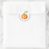 Sticker Rond Aquarelle Citrouille Thanksgiving Leftovers (Sac)