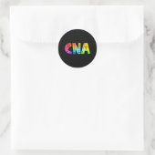 Sticker Rond Aquarelle CNA Funny Certified Nursing Assistant (Sac)
