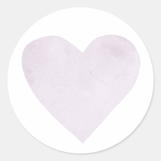 Sticker Rond Aquarelle coeur pourpre. Saint Valentin. Mariage L (Devant)