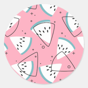 Sticker Rond Aquarelle colorée