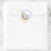 Sticker Rond Aquarelle Crystals & Gold Crescent Moon Boutique (Sac)