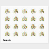 Sticker Rond Aquarelle Daisy Fairy (Feuille)