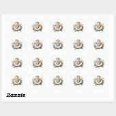 Sticker Rond Aquarelle Daisy Fairy (Feuille)