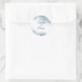 Sticker Rond Aquarelle d'ardoise Cadre Abstrait (Sac)