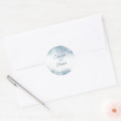 Sticker Rond Aquarelle d'ardoise Cadre Abstrait (Enveloppe)