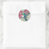 Sticker Rond Aquarelle de Colibri-Colibri (Sac)