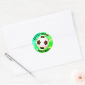 Sticker Rond Aquarelle de football personnalisable (Enveloppe)