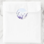 Sticker Rond Aquarelle de lavande romantique (Sac)